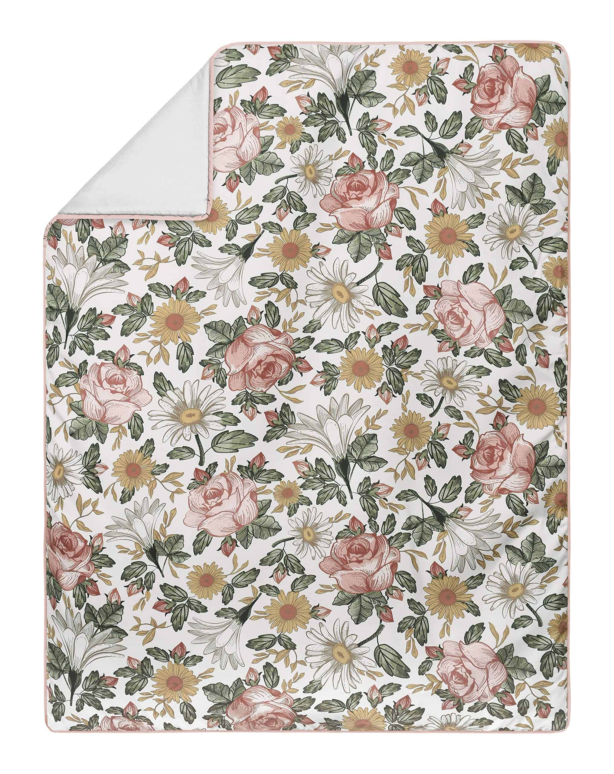 Sweet Jojo Designs Vintage Floral Boho Baby Girl Nursery - Imagen 4