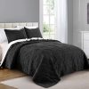 Juego de Colcha para Cama Full/Queen Pure Bedding Negro -