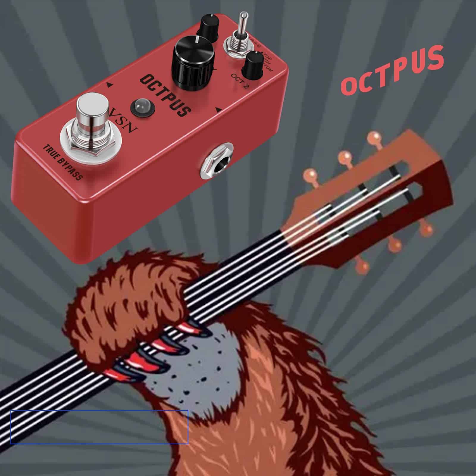 Pedal de Guitarra Octavador VSN Octave, Pedal Mini Digital - Imagen 3