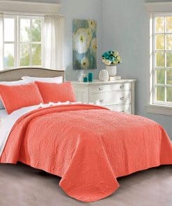 Set de Colcha King/California King Coral de Pure Bedding -