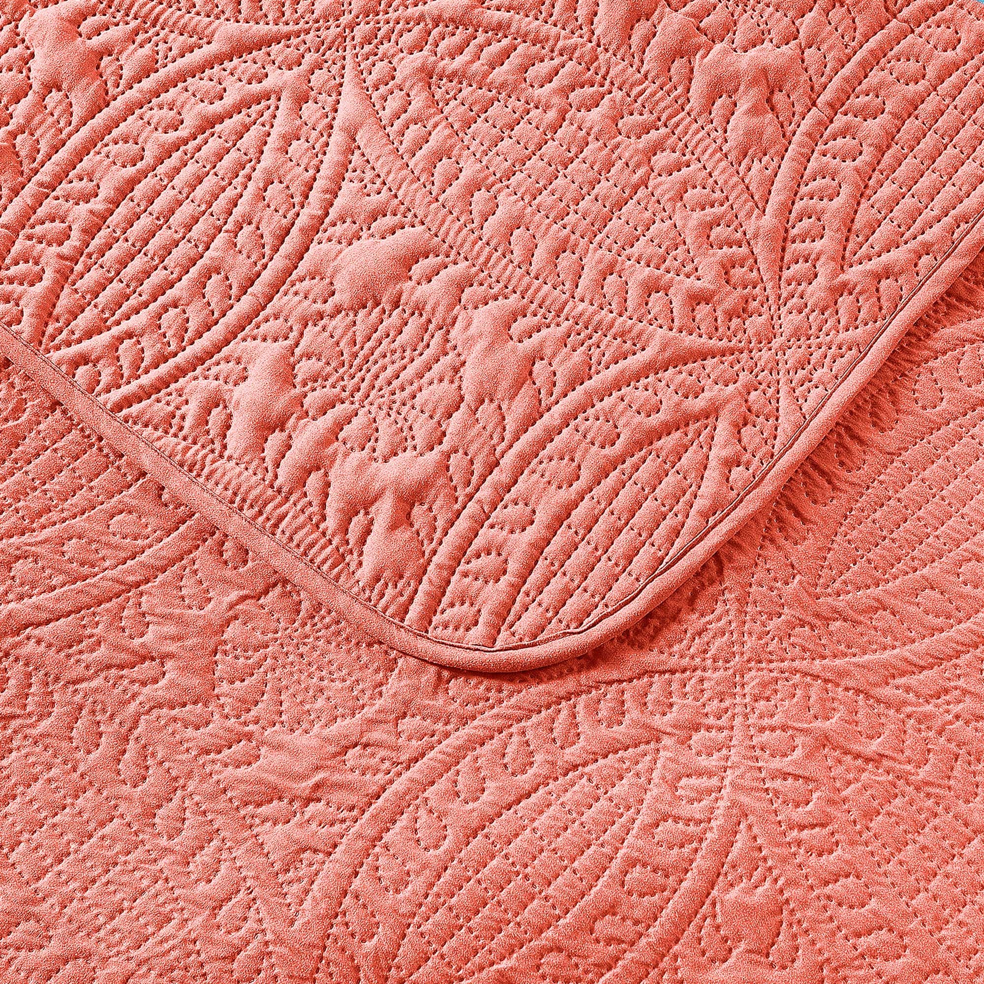 Set de Colcha King/California King Coral de Pure Bedding - - Imagen 5