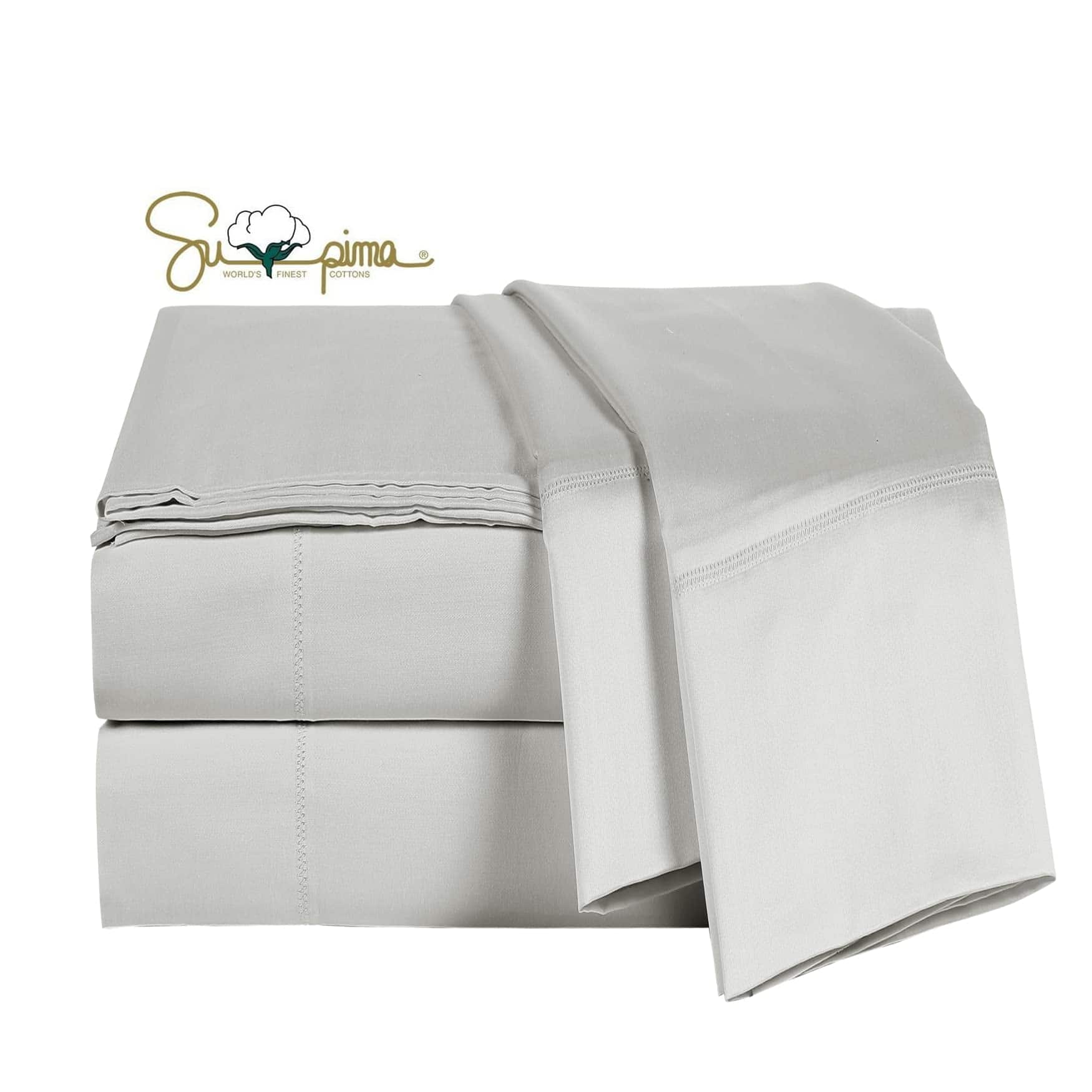 ELINEN Juego de Sábanas de Algodón Supima 100% 600 Hilos,