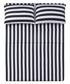 Juego de sábanas de rayas tamaño Queen Best Season-4 piezas