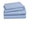 Juego de Sábanas de 600 Hilos 100% Algodón Nube Azul-King,