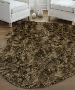 Tapete de pelo de oveja de piel de Plush Rug Gorila Grip,