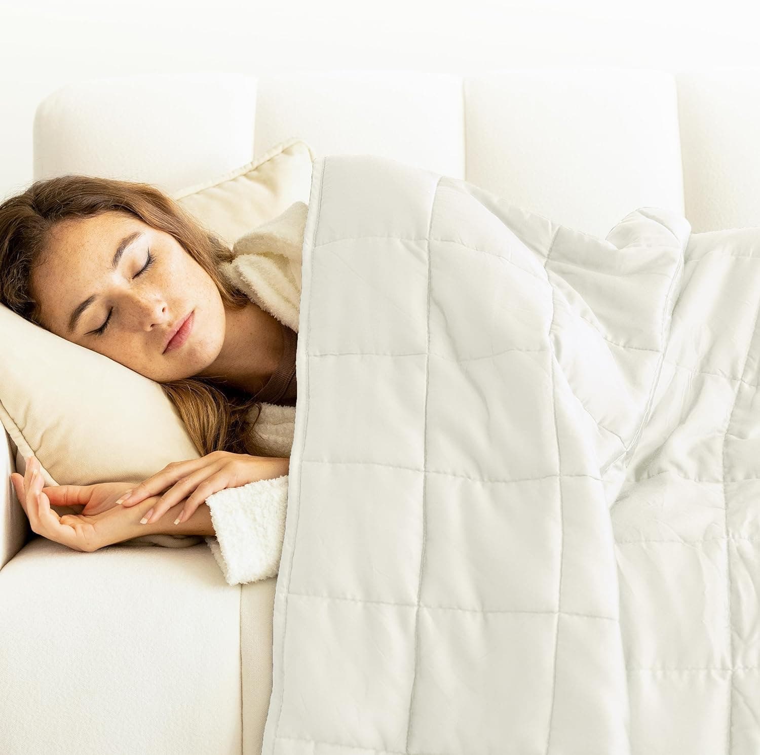 Mantas Ponderadas de Algodón Luna Luxe para -Marfil