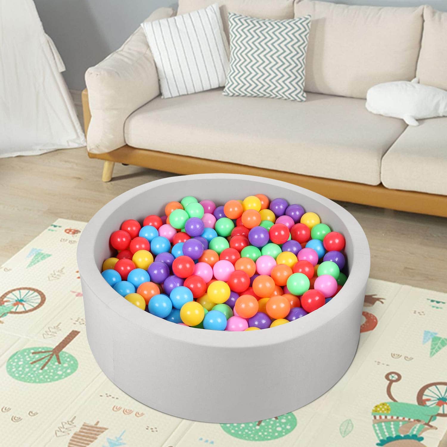 TRENDBOX Piscina de Bolas Redonda de Espuma de Memoria - Imagen 7