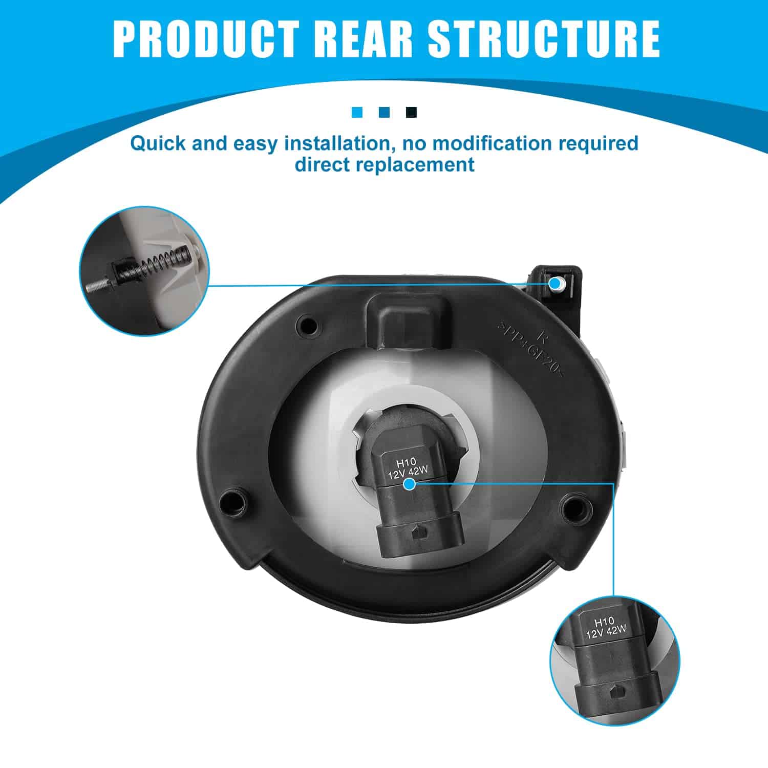 Luces de Niebla Compatibles con [2002 2003 2004 Jeep - Imagen 5