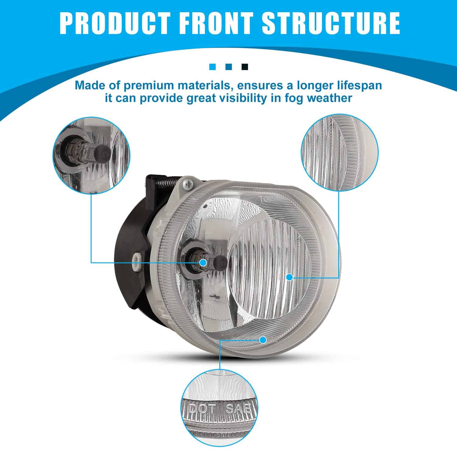 Luces de Niebla Compatibles con [2002 2003 2004 Jeep - Imagen 4