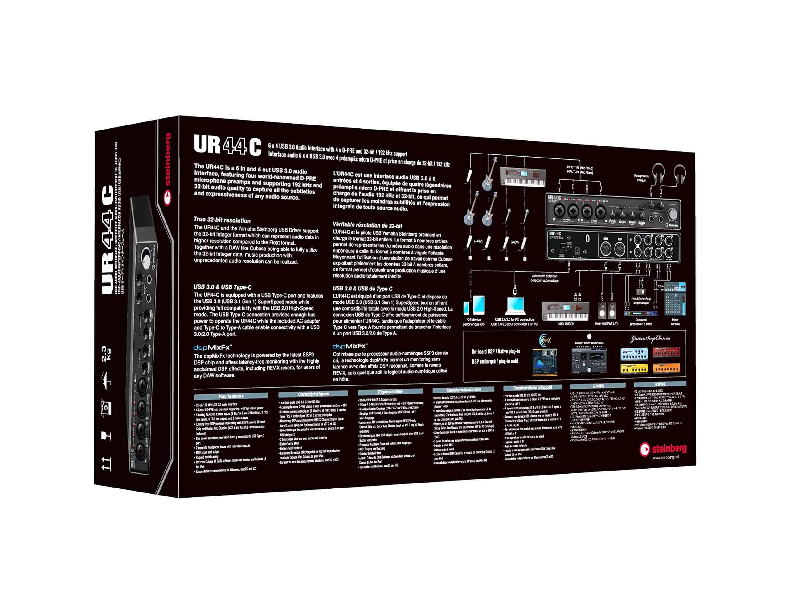 Interfaz de Audio USB 3.0 Steinberg UR44C 6x4 con Cubase AI - Imagen 4