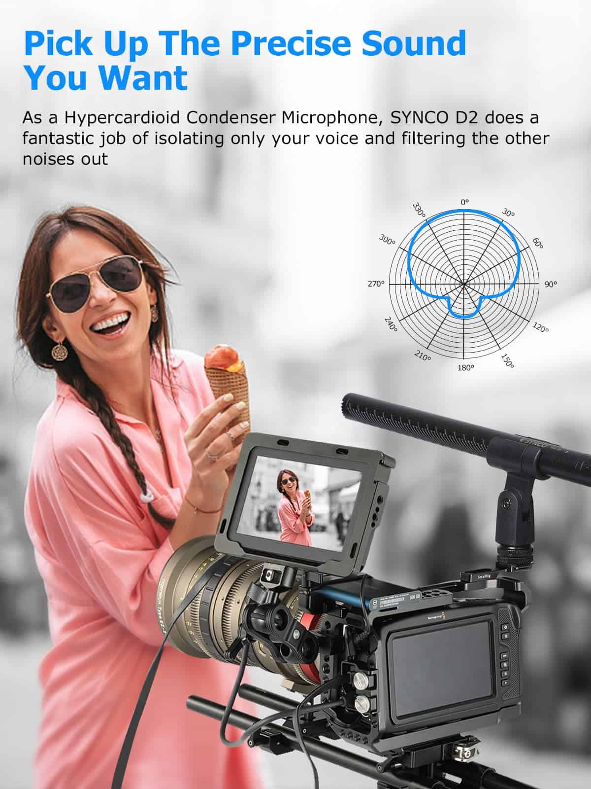 Micrófono de Cañón SYNCO XLR, Micrófono de Condensador - Imagen 5