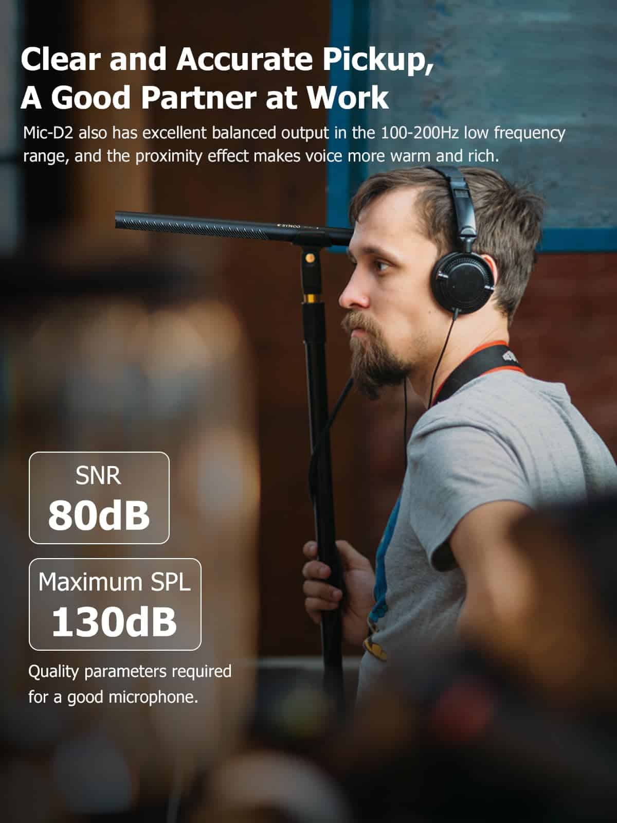 Micrófono de Cañón SYNCO XLR, Micrófono de Condensador - Imagen 6