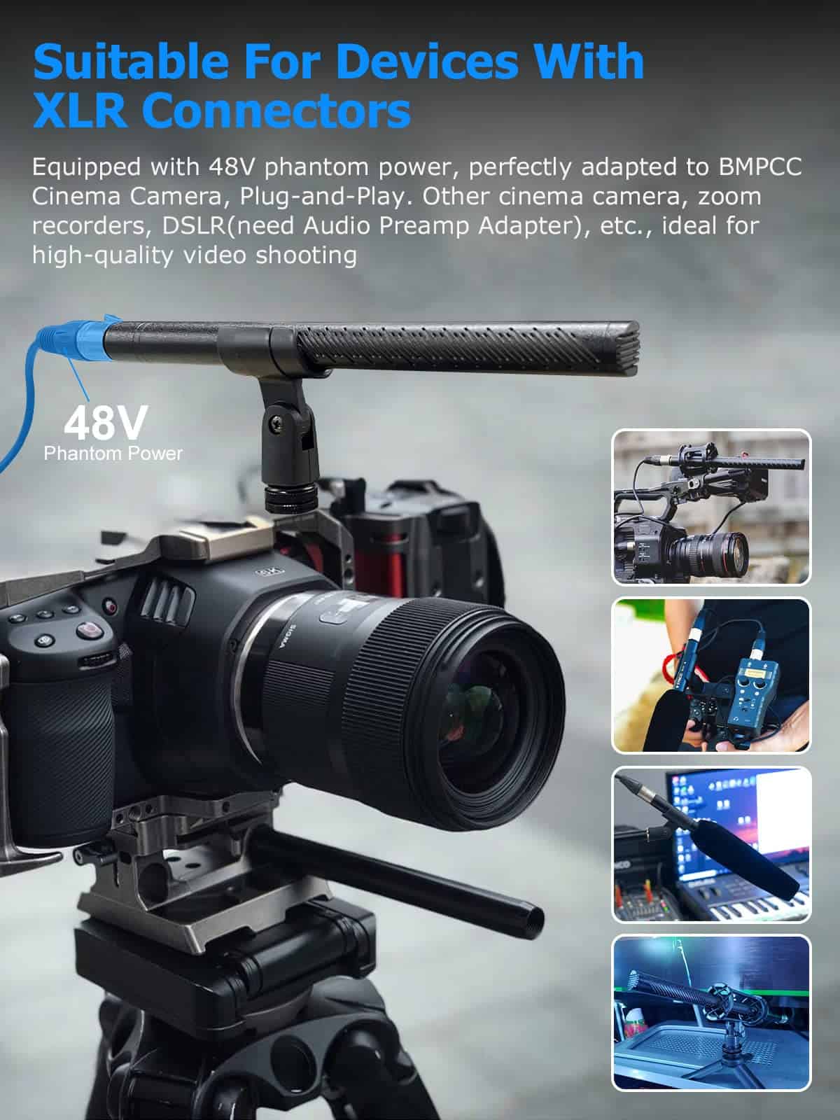 Micrófono de Cañón SYNCO XLR, Micrófono de Condensador - Imagen 3