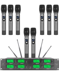 Sistema de Micrófono Inalámbrico de 8 Canales con 8