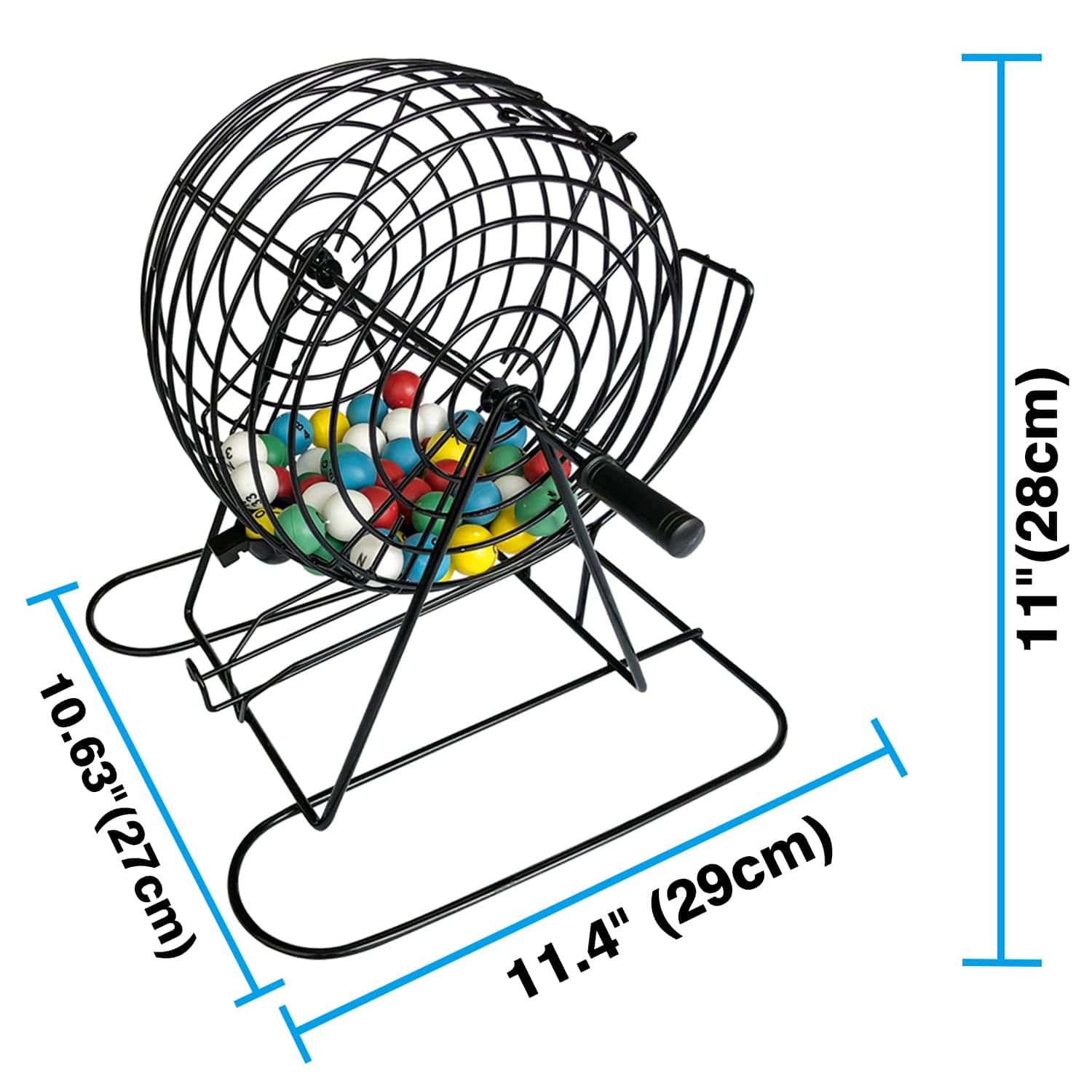 Juego de Bingo Jumbo Yuanhe - Jaula de Metal de 11 Pulgadas - Imagen 3