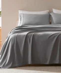 Juego de sábanas King SLEEP ZONE Nanotex Super -Gris Gaviota