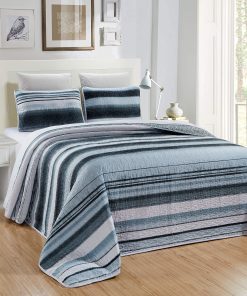 Juego de Edredón de 3 Piezas con Estampado Fino Oversize