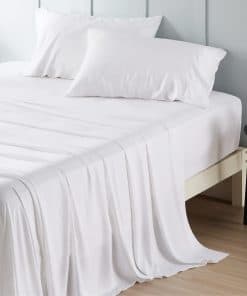 Juego de sábanas gemelas XL Bedsure para -Blanco