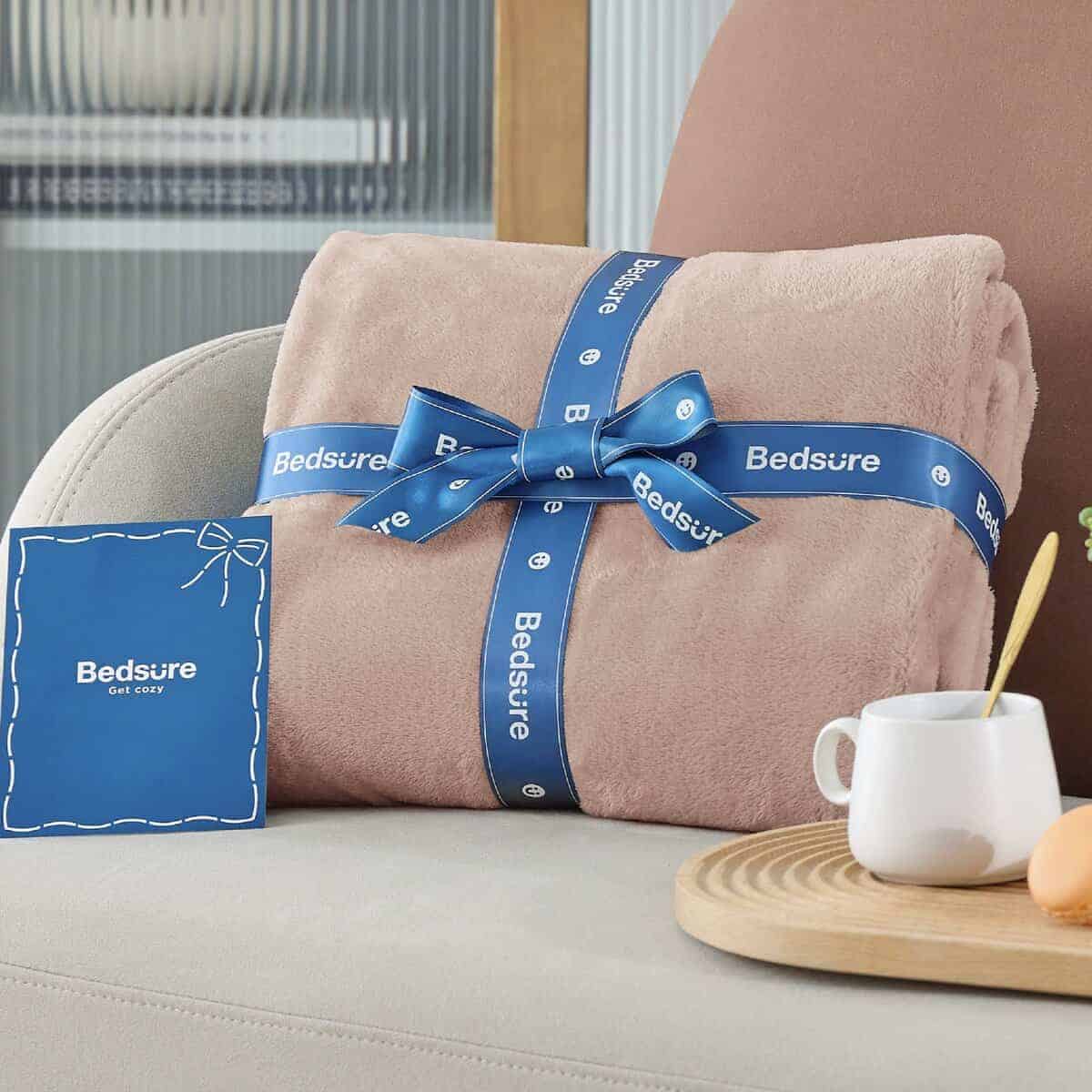 Mantas de Felpa Bedsure Tamaño King Rosa Viejo - Manta de - Imagen 7