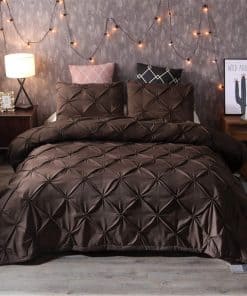 Juego de Funda Nórdica Plisada Feelyou Tamaño King 3 Piezas