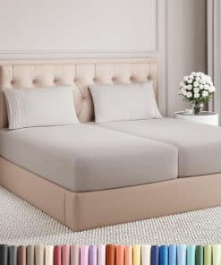 Juego de Sábanas Split King Size de 5 -Gris Claro