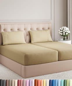 Juego de sábanas 100% algodón con 400 hilos - Tamaño Split