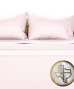 TEXAS LINEN CO. Juego de sábanas de algodón -Blush