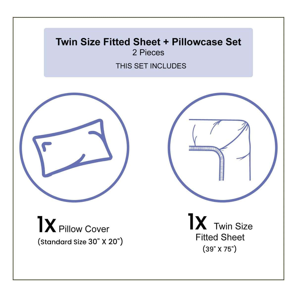 Juego de sábana ajustable y funda de -Rosa - Imagen 4