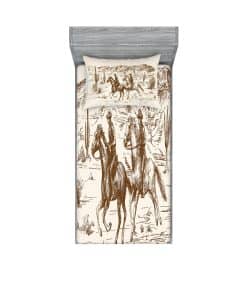 Juego de Sábana Ajustable y Funda de -Crema Umber