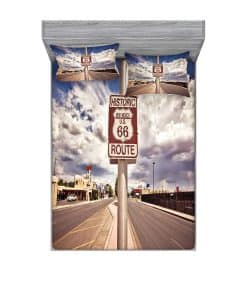 Juego de Sábana Ajustable y Funda de -Azul Polvoriento