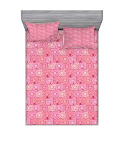 Juego de sábana ajustada y funda de almohada Lunarable Pig,