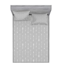 Juego de Sábana Ajustable y Funda de -Gris Pálido