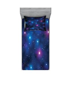 Juego de Sábana Ajustable y Funda de -Negro Rosa