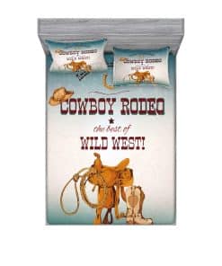 Juego de Sábana Ajustable y Funda de Almohada Occidental de