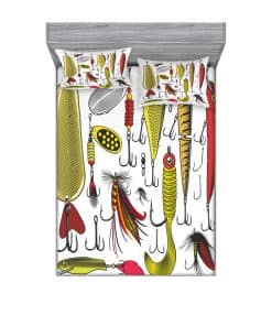 Juego de Sábana Ajustable y Funda de -Amarillo Rojo