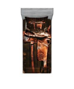 Juego de Sábana Ajustable y Funda de -Brown Multicolor