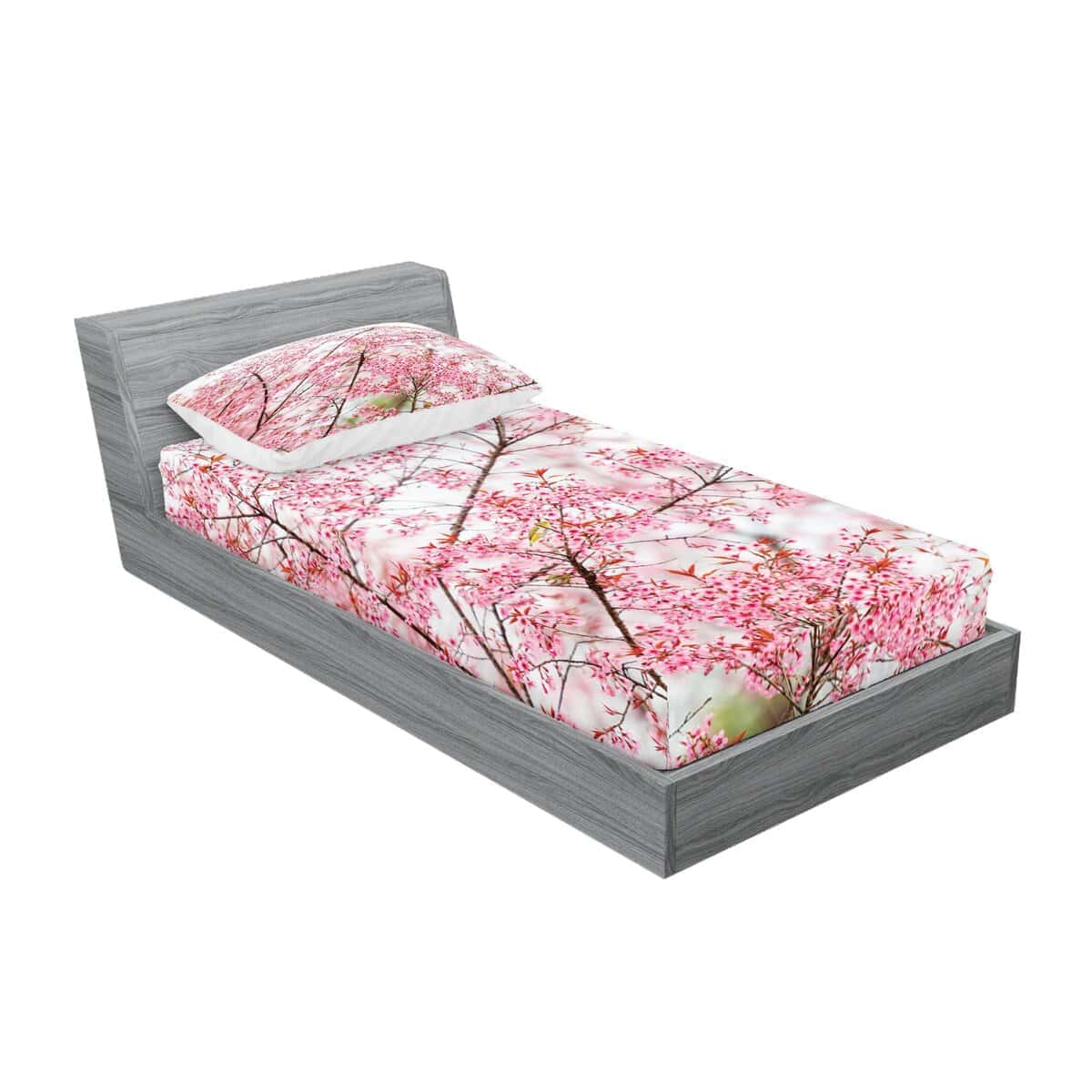 Juego de sábana ajustable y funda de -Rosa - Imagen 3