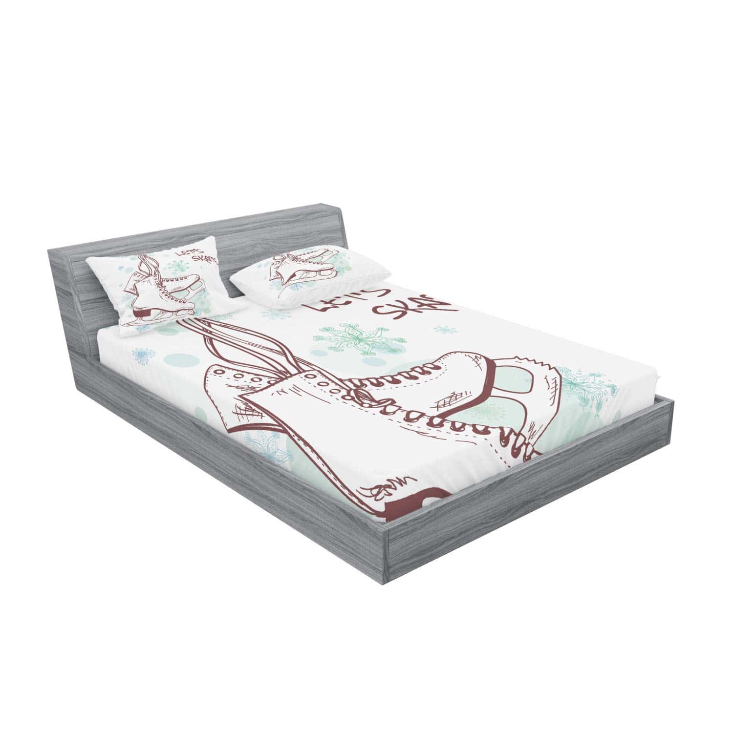 Lunarable Juego de Sábana Ajustable y Fundas de Almohada de - Imagen 3