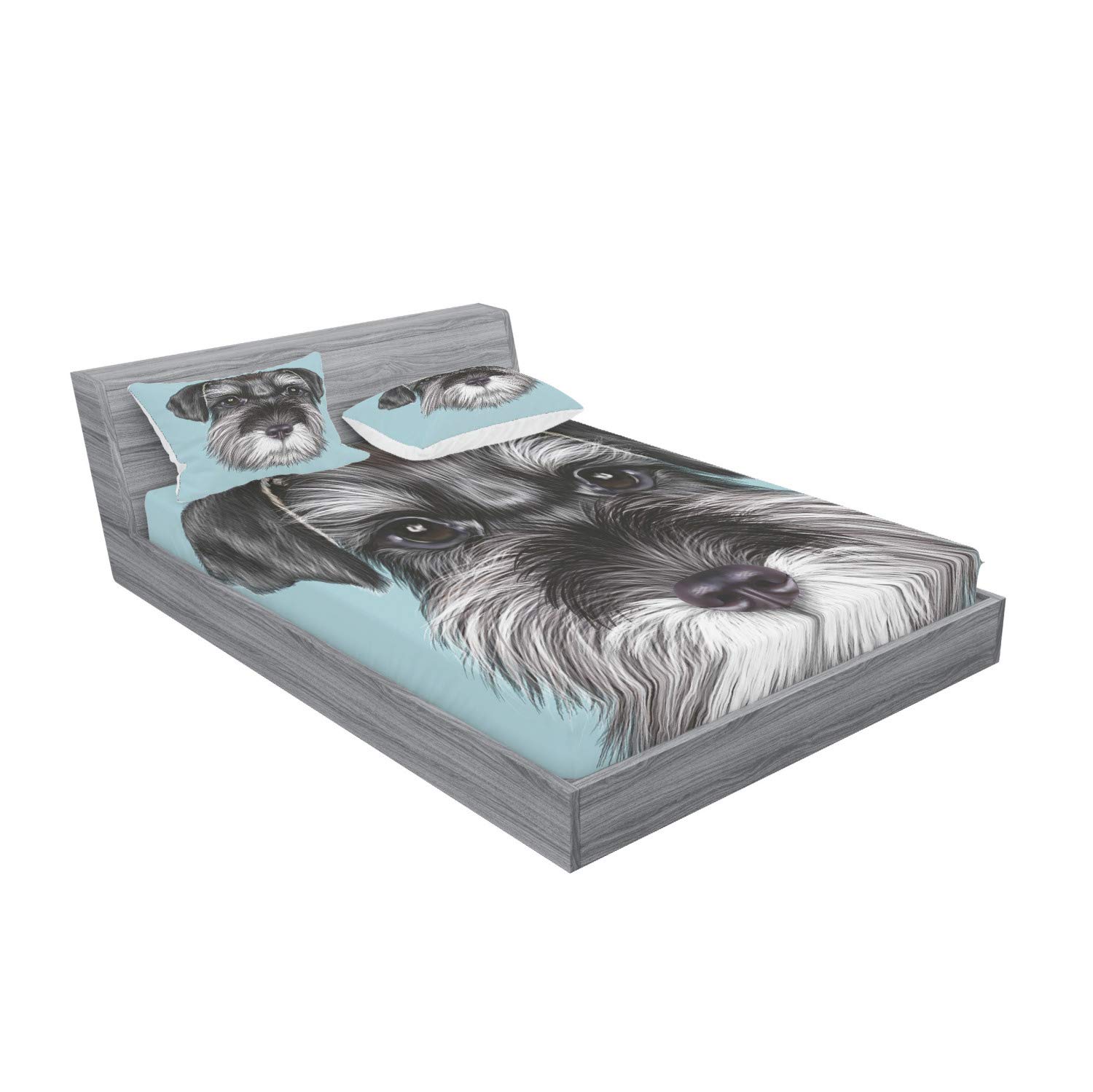 Juego de Sábana Ajustada y Funda de -Azul Blanco - Imagen 3