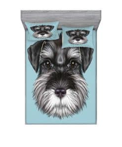 Juego de Sábana Ajustada y Funda de -Azul Blanco