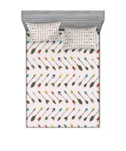 Juego de Sábana Ajustable y Fundas de -Turquesa Naranja