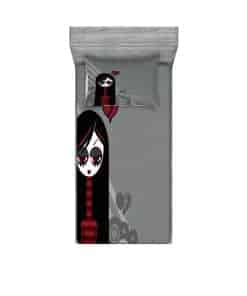 Juego de sábana ajustada y funda de -Burdeos