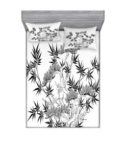 Juego de Sábana Ajustable y Funda de Almohada Floral