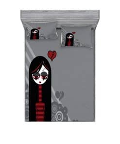 Juego de Sábana Ajustable y Funda de Almohada Gótica