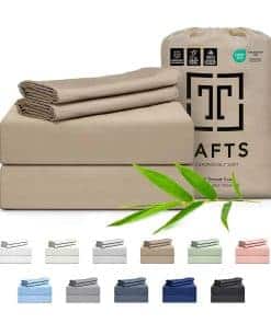 Juego de sábanas completas por Tafts, 100% -Beige