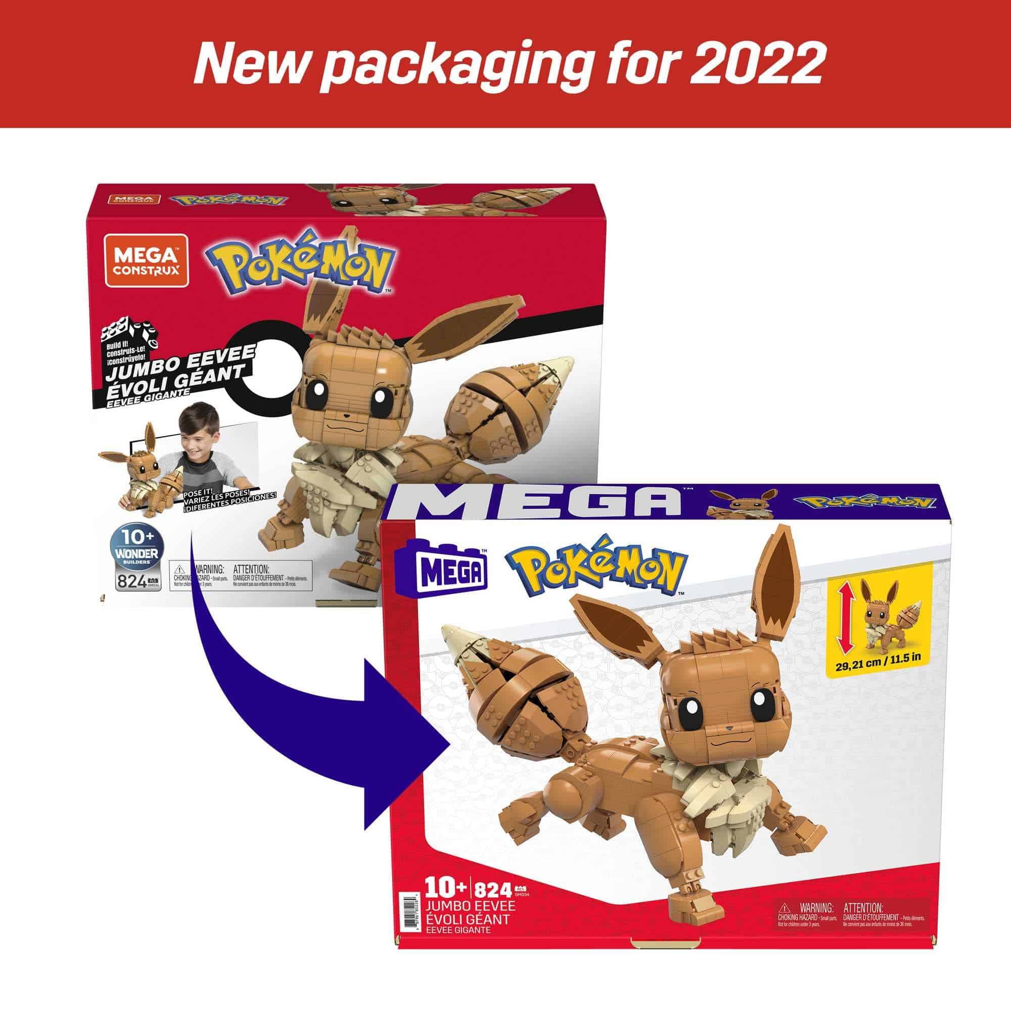 Set de juguetes de construcción Mega Pok�mon Jumbo Eevee - Imagen 8