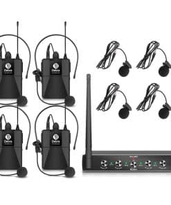 Sistema de Micrófono Inalámbrico Debra Audio Pro UHF de 4