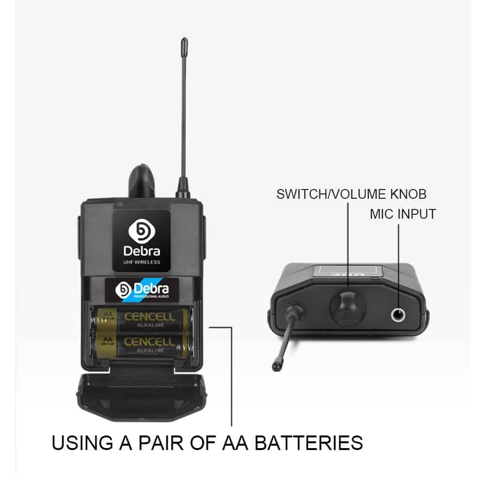 Sistema de micrófono inalámbrico Debra Audio -con 2 micrófon - Imagen 8