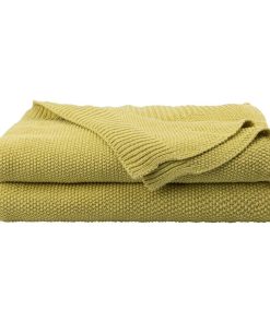 Manta de algodón 100% tejida PiccoCasa, Mantas decorativas