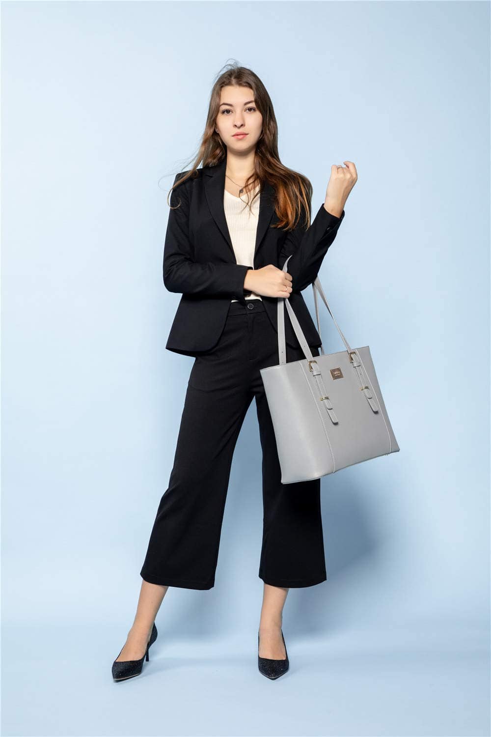 Bolso para Laptop LOVEVOOK para Mujer, Bolsa de Cuero - Imagen 7